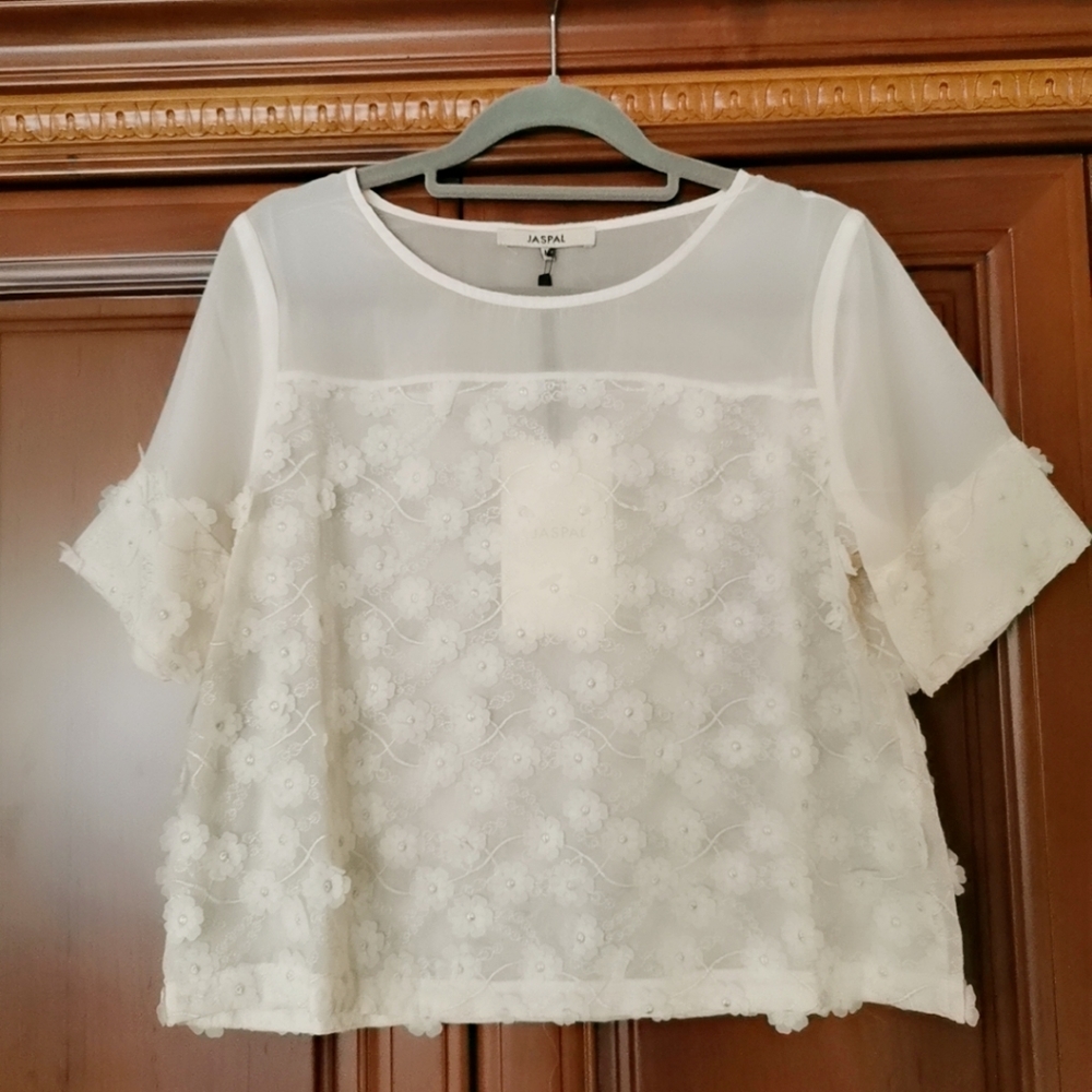 Jaspal Embroidery applique Tops